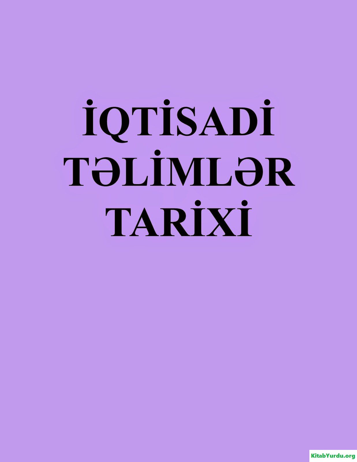 İQTİSADİ TƏLİMLƏR TARİXİ