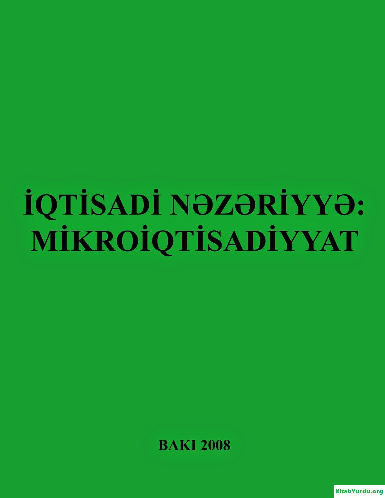 İQTİSADİ NƏZƏRİYYƏ MAKROİQTİSADİYYAT