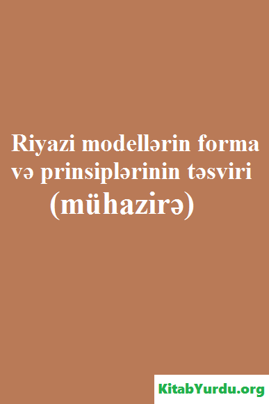 RİYAZİ MODELLƏRİN FORMA VƏ PRİNSİPLƏRİNİN TƏSVİRİ