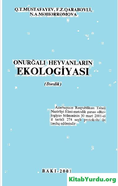 ONURĞALI HEYVANLARIN EKOLOGİYASI