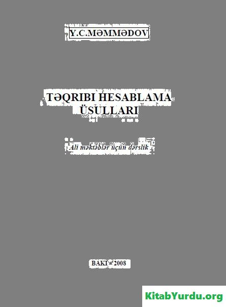 TƏQRİBİ HESABLAMA ÜSULLARI