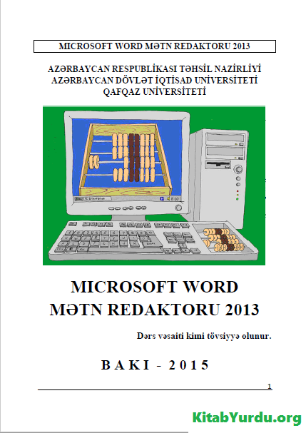 MICROSOFT WORD MƏTN REDAKTORU 2013