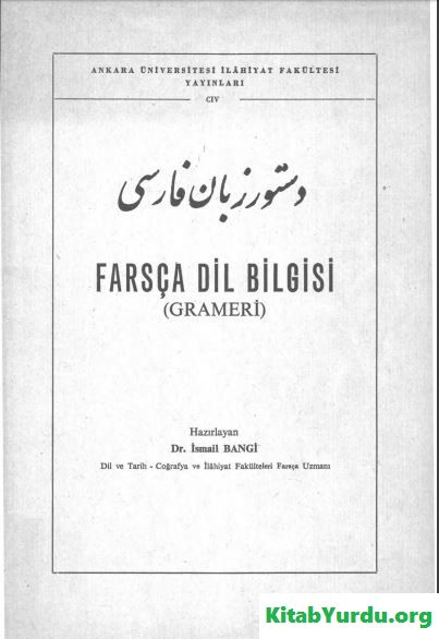 FARSÇA DİL BİLGİSİ  (Grameri)